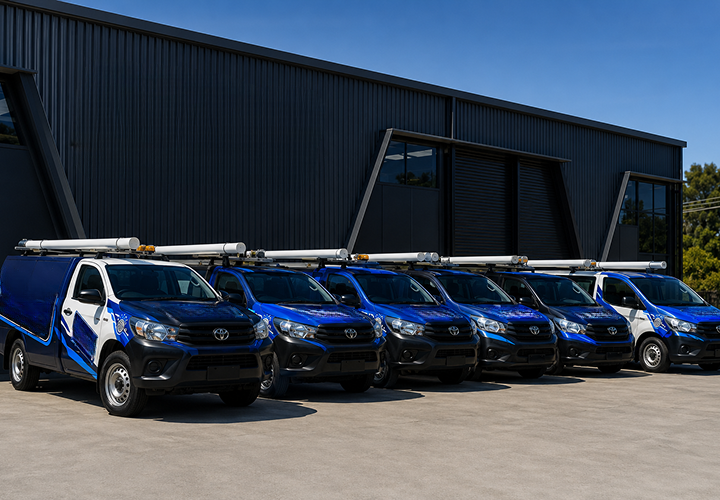 Fleet of Ryde Blocked Drains plumbing vans
