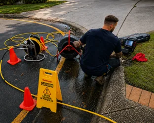 On-site drain inspection at a Ryde property